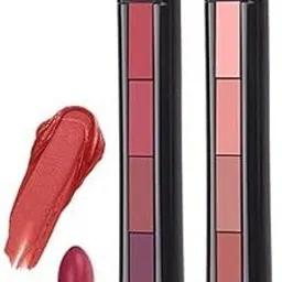 paoud 5 in 1 Lipsticks Combo Set, Red & Nude pack of 2 image 1