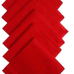 Khillayox Plain Red Handkerchief pure Cotton hanky for men handkerchief ["Red"] Handkerchief-picture-25