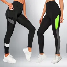 earth joy Solid Women Light Green Tights image 1