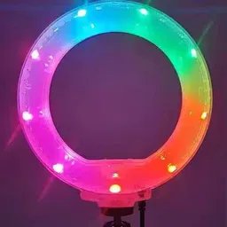 BROLAVIYA (Renewed) Crystal 3D LED RGB 6 Inch Ring Light, 360 Knob with Mobile Bracket Mobile Holder image 3