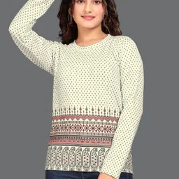 vghc fashion Women Printed Round Neck Polyester Multicolor T-Shirt-picture-20