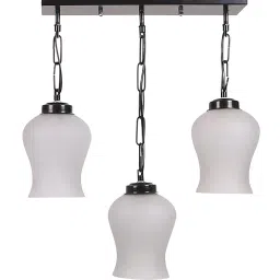 new era Black Iron and Glass Cluster Hanging Light image 4