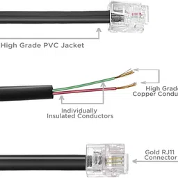 WETEK Patch Cable 1 m 1 Meter Telephone cable image 2
