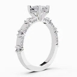 Sparkles Lab Grown Diamond 14kt White Gold ring image 2