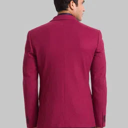 park avenue Men Solid Single Breasted Casual Blazer image 4