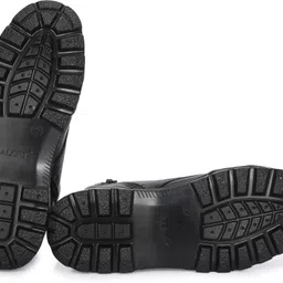 omee gold Men's Side Zip Ankle Leather Boots for Police,Commando Ncc,Military,Army Boots Boots For Men image 4