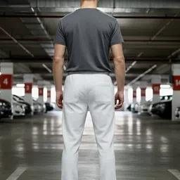 an commerce Men Solid White Track Pants image 3