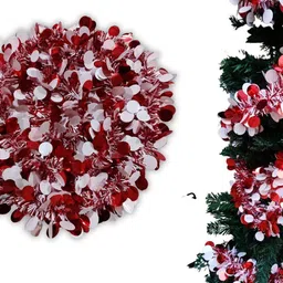 vital creation Artificial Merry Christmas Garlands Tinsel for-XMAS Garlands Pack of 10 image 1