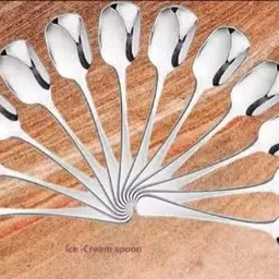 haniza yuo Ice-Cream Spoon, Set of 12, Stainless Steel Ice-cream Spoon, Ice Tea Spoon, Cream Spoon Set-picture-15