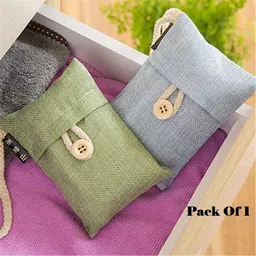 airsoft 1 Packs Bamboo Charcoal Air Purifying Bag, New House Smell Absorber, Moisture Portable Car Air Purifier image 1