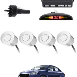 autofetch Universal 4 White Reverse Parking Sensor-AF25A201 Universal 4 White Reverse Parking Sensor-AF25A201 Parking Sensor image 1