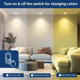 philips 15W UltraGlow Round 3in1 LED Downlighter, Pack of 3 Downlighter Ceiling Light Ceiling Lamp image 3