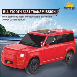 sunaze Portable Wireless Rechargeable Car Speaker-Superior Bass, 1200mAh, RGB LED, USB image 1