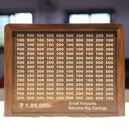 ikkubans Wooden Money Saving Box | Cash Saver Money Box with Counting Target Coin Bank Coin Bank image 3