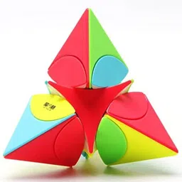 cuberkart QiYi Coin Pyraminx Shape Mod Puzzle with Turnable Coin Design Cube image 3