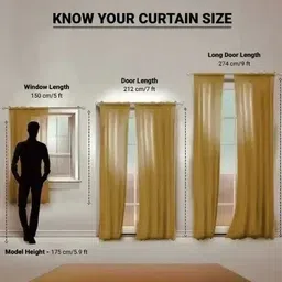 subhobedding 213 cm (7 ft) Door Polycotton Room Darkening Curtain (Pack Of 2) image 5