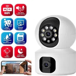 Cxoen Wifi Smart Security Camera Dual Lens Infrared Motion Night Vision Security Camera-image-44