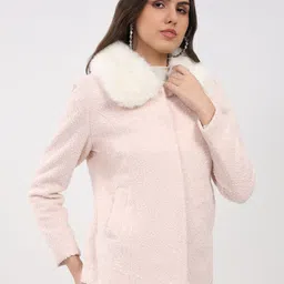 monte carlo Cotton Mix Solid Coat For Women image 3