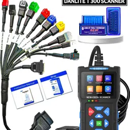 dlkw DANLITE BS6-BS7 BIKE SCANNING CABLE WITH T300 OBD -II SCANNER WITH BLUE ELM 327 OBD Reader image 1
