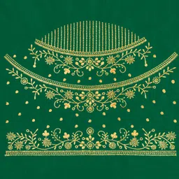 travoxa Unstitched Cotton Silk Blouse Material Embroidered image 3