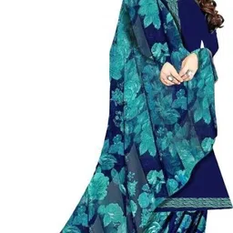sarvopar Unstitched Crepe Salwar Suit Material Paisley image 1