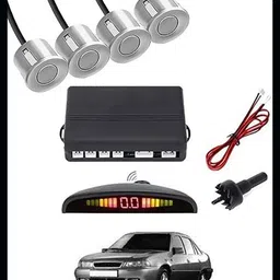 3a featuretail Universal 4 Silver Reverse Parking Sensor-AP25N595 Universal 4 Silver Reverse Parking Sensor-AP25N595 Parking Sensor image 1