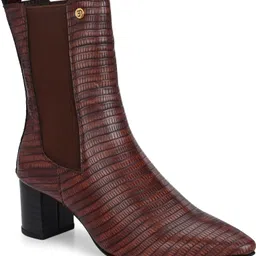 El Paso Women Tan Faux Leather Casual Chelsea Boots Boots For Women image 2