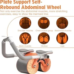 lexso Roller Wheel Exercise with Elbow Support, Automatic Rebound Abdominal Wheel Ab Exerciser image 3