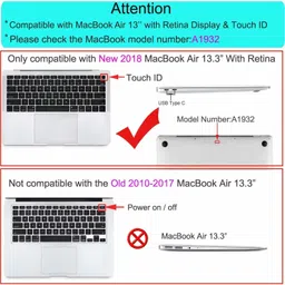 Etzin Hard Shell Case Cover M1 MacBook Air 13 inch 2022, 2021-2018 M1 A2337 A2179A1932 PLASTIC Laptop Decal 13 image 2