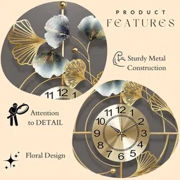 luxelookz Analog 76 cm X 38 cm Wall Clock image 5