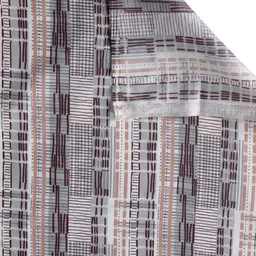 ROMEE Grey & White Cotton 210 TC King Bedsheet with 2 Pillow Covers image 2