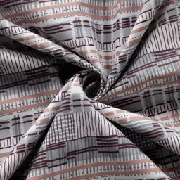 ROMEE Grey & White Cotton 210 TC King Bedsheet with 2 Pillow Covers image 5