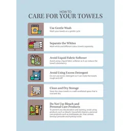 Kuber Industries Set Of 3 Blue Solid Cotton 400 GSM Bath Towels image 5