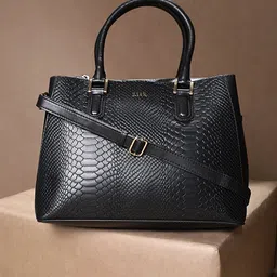 RI2K LONDON Women Textured Leather Structured Satchel Bag-picture-19