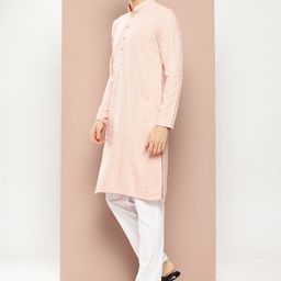 See Designs Embroidered Sequinned Kurta with Pyjamas-picture-5