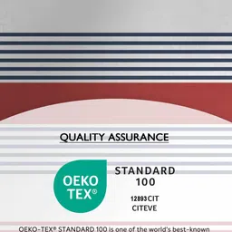 Layers Zen Red & White Striped 225 TC Double Bedsheet with 2 Pillow Covers image 3