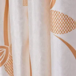 Aura Flowrish Gold-Toned & White 2 Pieces Floral Printed Window Curtains image 4