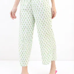 Vishudh Women Pink Ethnic Motifs Printed Pure Cotton Kurta with Palazzos image 5