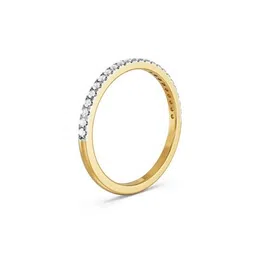 emori Women Yellow Gold Shimmery Classic Lab Grown Diamond Band image 2