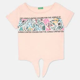 united colors of benetton Leaf Print Round-Neck T-Shirt image 3