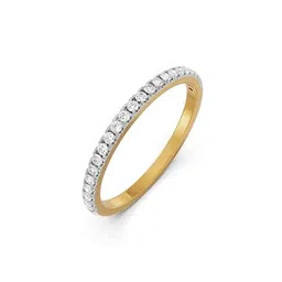 emori Women Yellow Gold Shimmery Classic Lab Grown Diamond Band image 3