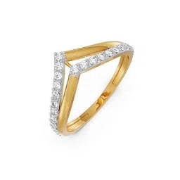 emori Women Yellow Gold Divine V Lab Grown Diamond Ring image 3