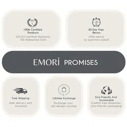 emori Women Yellow Gold Chain Solitaire Lab Grown Diamond Ring image 5