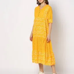 fusion Women Printed Tiered Dress-picture-25