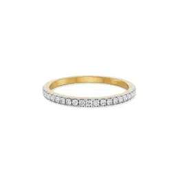 emori Women Yellow Gold Shimmery Classic Lab Grown Diamond Band image 1