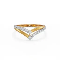 emori Women Yellow Gold Divine V Lab Grown Diamond Ring image 1