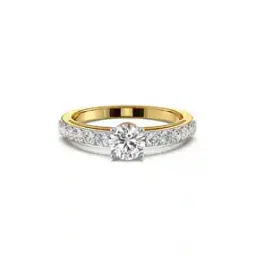 emori Women Yellow Gold Dazzling Lab Grown Diamond Ring-picture-33