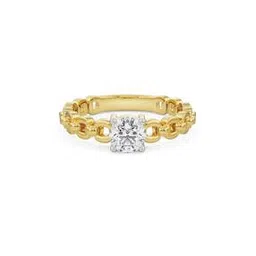 emori Women Yellow Gold Chain Solitaire Lab Grown Diamond Ring-picture-39