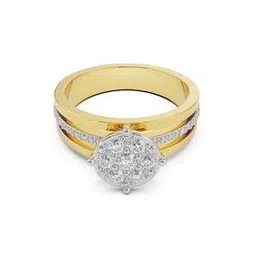 emori Women Yellow Gold Zuri Cluster Lab Grown Diamond-Studded Ring-picture-53