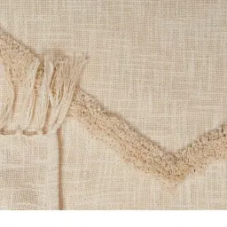 thegasbh Cream Cotton Hand Tufted 70X52 Inches Throw image 5